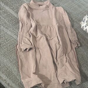 Lil legs pink striped mock neck Long Sleeve Dress size 3x